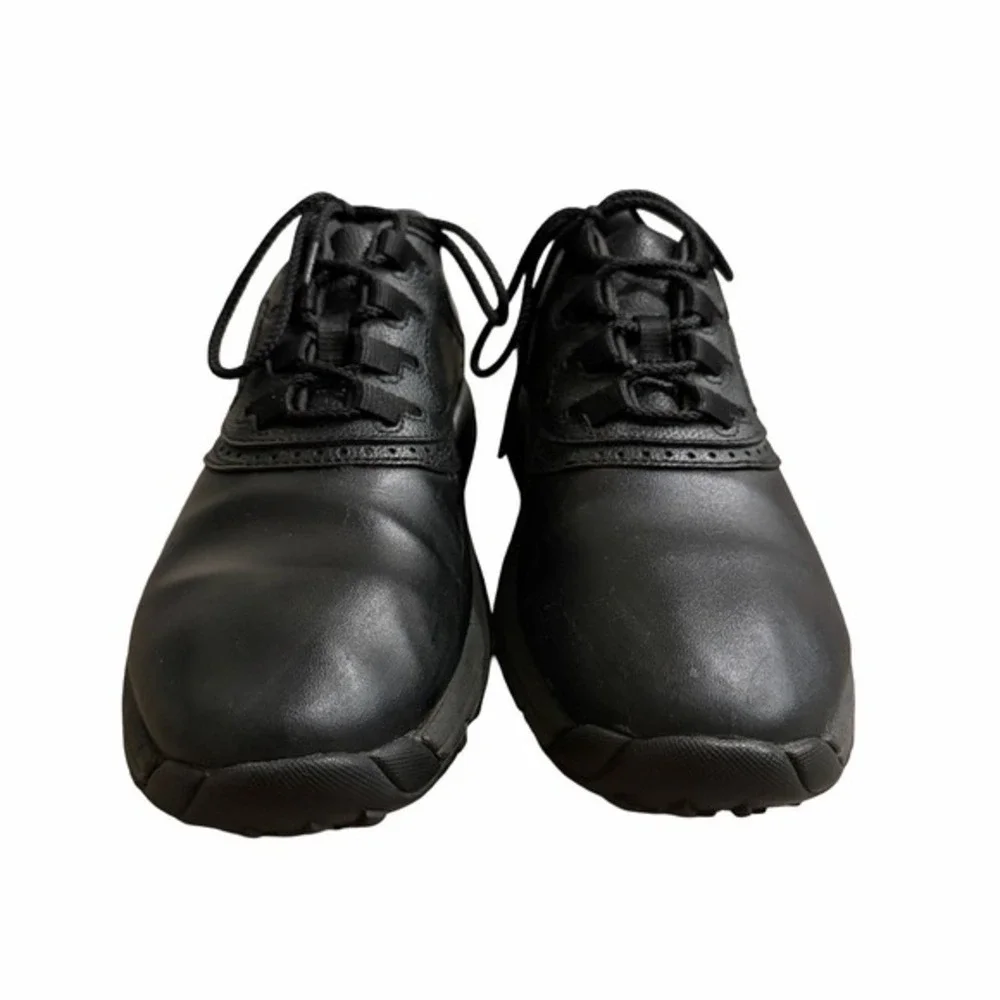 FootJoy FJ GreenJoys Golf Shoes Men's‎ 10.5M Black Leather Oxford Spiked 45449
